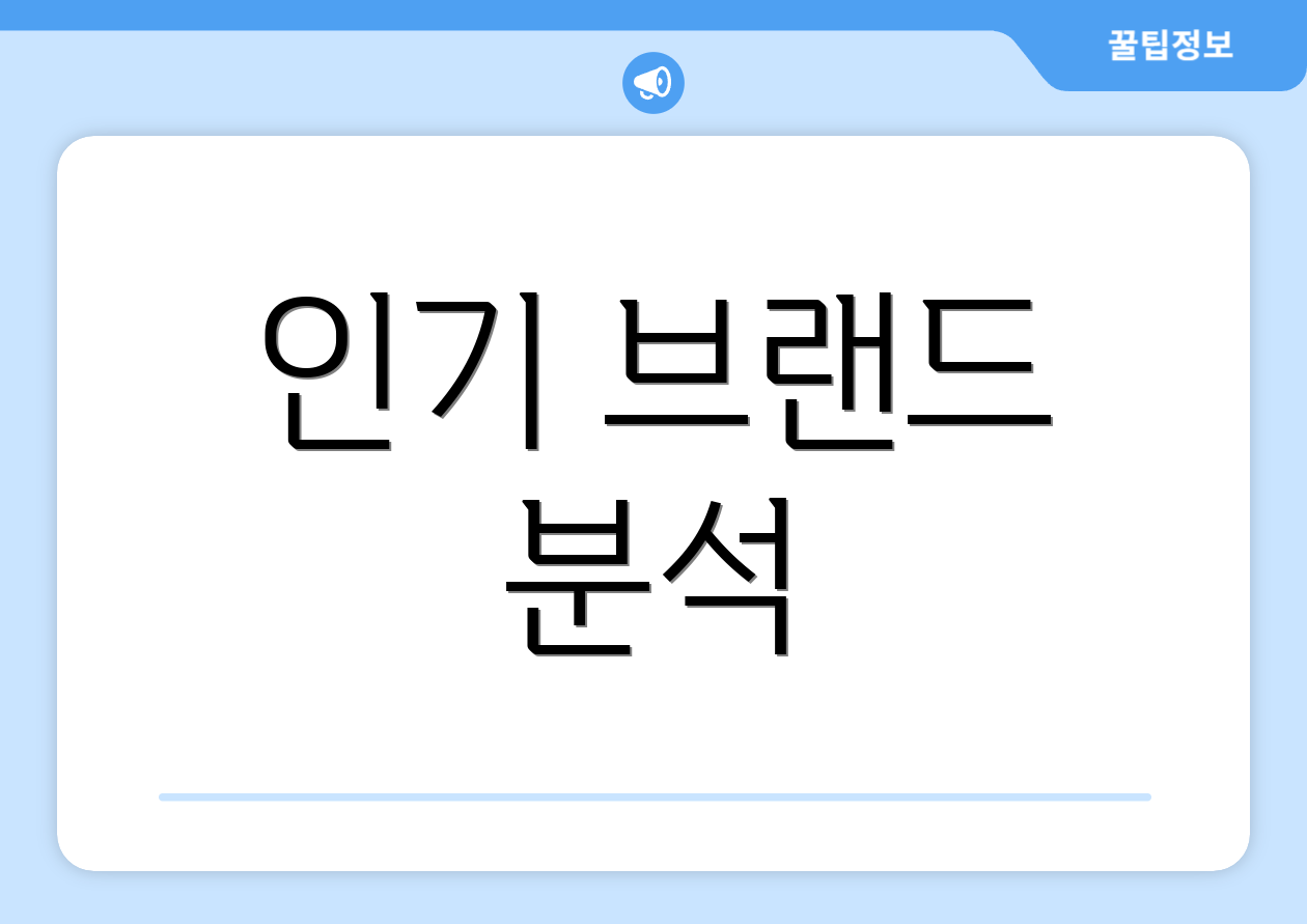 인기 브랜드 분석