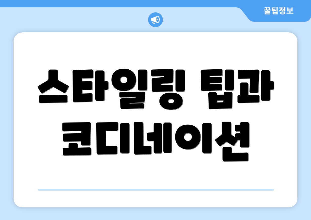 스타일링 팁과 코디네이션